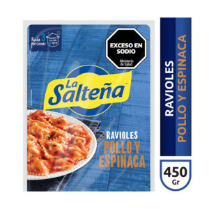 Ravioles La salteña de pollo y verdura 450 g.