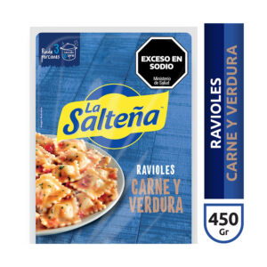 Ravioles La salteña de carne y verdura blister 450 g.