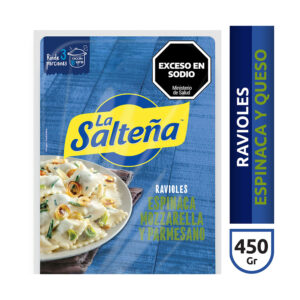 Ravioles La salteña de espinaca y muzzarella 450 g.