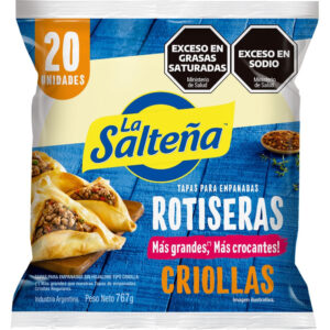 Tapa para empanada La salteña rotisera criolla 20 uni