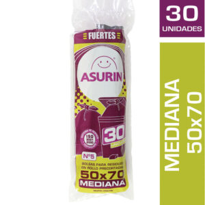 Bolsas para residuos Asurín mediana 50x70cm x 30 u.