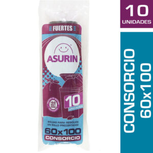 Bolsas para residuos Asurín consorcio 60x100cm x 10 u.