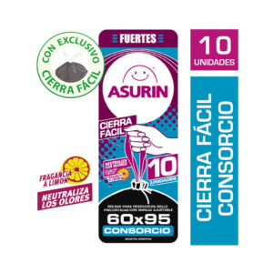 Bolsa residuos Asurin cierre fácil consorcio limón 60 x 95 x 10 u.