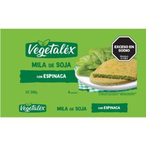 Milanesa de soja y espinaca congelada Vegetalex 4 uni