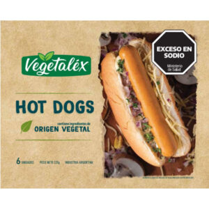Alimento a base de vegetales Vegetalex hot dog x6.