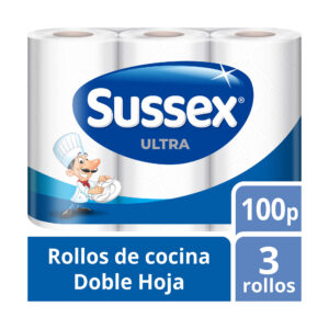 Rollo de cocina Sussex Ultra 100 paños 3 uni