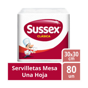 Servilleta Sussex Clásica hoja simple 80 uni