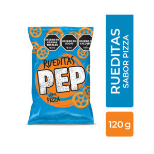 Snack sabor a pizza Pep Rueditas 120 g.