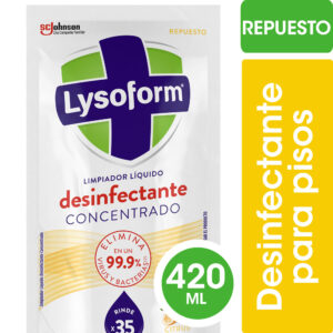 Desinfectante Concentrado Lysoform Cítrica Limpieza diaria y Desinfección del Hogar 420 ml