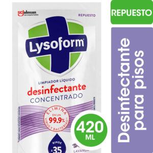 Desinfectante concentrado Lysoform lavanda limpieza diaria y desinfección del hogar 420 ml