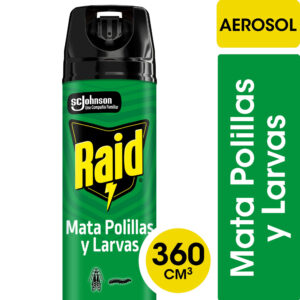 Mata polillas y larvas Raid en aerosol 360 cc.