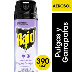 Insecticida Raid Pulgas y Larvas Aerosol 390 ml