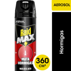 Insecticida Raid mata hormigas en aerosol 390 ml.
