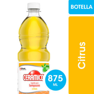 Lampazol Ceramicol Limpia Pisos, Veredas y Mosaicos Brillo Duradero Fragancia Citrica Botella 860 ml