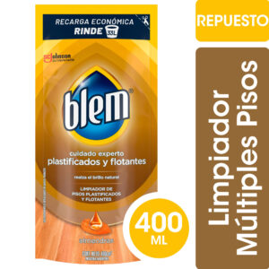 Limpiador de Pisos Plastificados y Flotantes Blem Original Repuesto Económico 400 ml