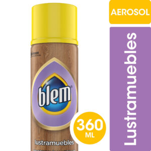 Lustramuebles Blem brillo y protección madera lavanda en aerosol 360 cc.