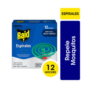 Insecticida Raid Repelente Mosquitos en Espiral 12 uni