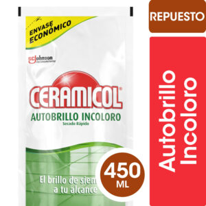 Cera Liquida Pisos Autobrillo Ceramicol Incoloro Repuesto 450 ml