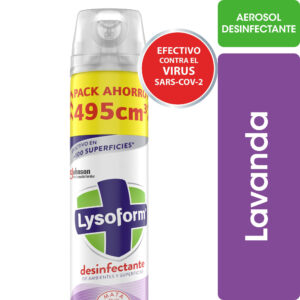 Desinfectante elimina olores Lysoform lavanda aerosol 495 ml