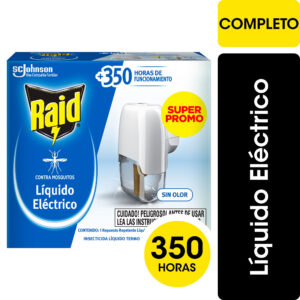 Insecticida Raid moscas y mosquitos liquido electrico aparato + repuesto 32,9 ml