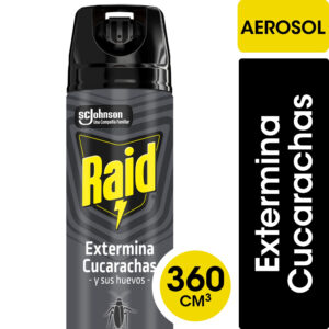 Mata cucarachas exterminador Raid en aerosol 360 cc.