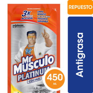 Limpiador Platinum Cocina Mr. Músculo Grasa Difícil Aroma Limón Repuesto 450 ml