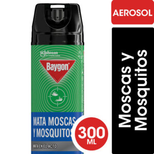 Mata moscas y mosquitos Baygon en aerosol 300 cc.