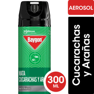 Mata cucarachas y aranas Baygon en aerosol 300 cc.