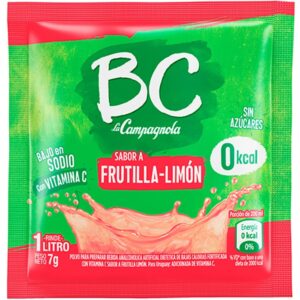 Jugo en polvo BC La Campagnola frutilla limón 7 g.
