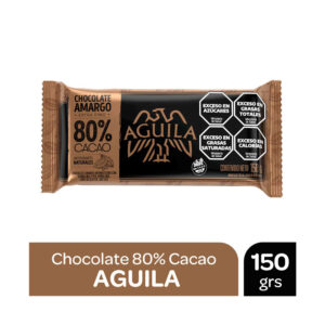 Tableta de chocolate amargo Aguila 80% cacao 150 g.