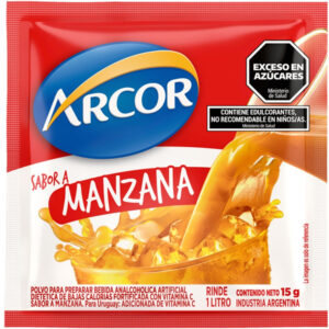 Jugo en polvo Arcor de manzana 15 grs