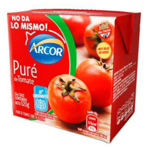 Puré de tomate Arcor brik 520 g.