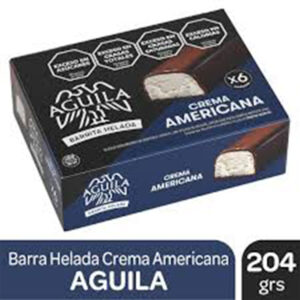 Barrita helada Aguila de crema americana en caja 6 uni