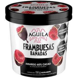 Frambuesas bañadas Aguila chocolate amargo 150 grs