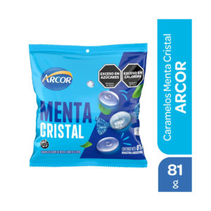 Caramelos cristal Arcor de menta 81 grs