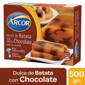Dulce de batata Arcor con chocolate estuche 500 g.