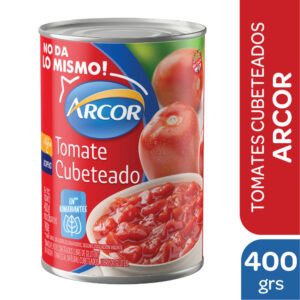 Tomate perita cubeteado Arcor 400 g.