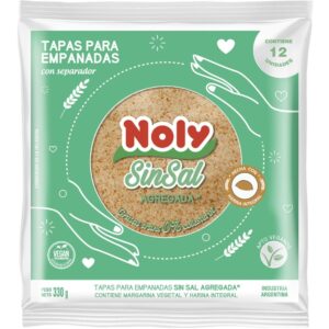 Tapa para empanada integral Doña Noly sin sal bolsa x 12 uni