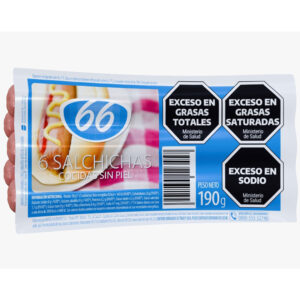 Salchicha sin piel 66 flow pack 6 uni
