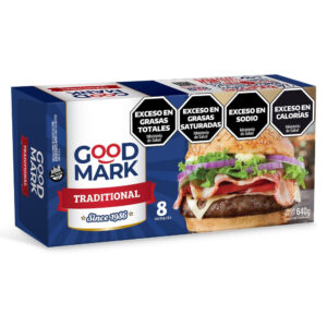 Medallón de carne sin tacc Good mark tradicional en caja 8 uni