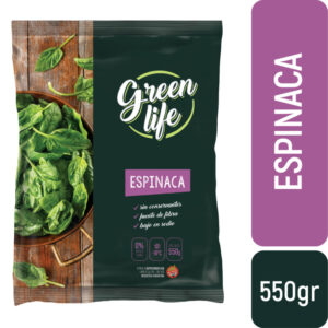 Espinaca congelada Green life en bolsa 550 g.