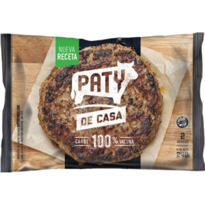 Medallón de carne vacuna Paty de casa flow x2 uni