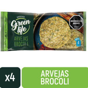 Medallón veggies Green Life de arveja y brocoli 380 g.
