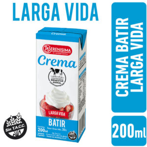 Crema La serenisima larga vida 200 cc.