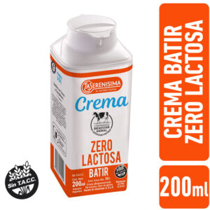 Crema de leche La serenísima zero lactosa tetra 200 g.
