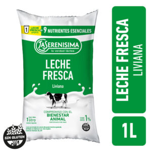 Leche La Serenísima ultra parc descremada multivit 1% sachet 1 lt