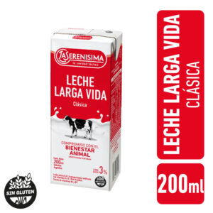 Leche entera La Serenísima uat fortificada 3% tetra 200 cc.
