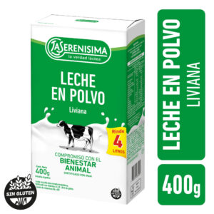 Leche en polvo La serenísima descremada 400 g.