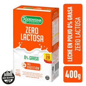 Leche en polvo La Serenísima zero lactosa 400 grs