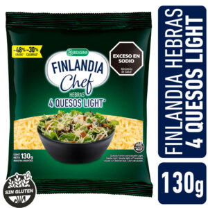 Queso en hebras Finlandia Chef 4 quesos light 130 g.